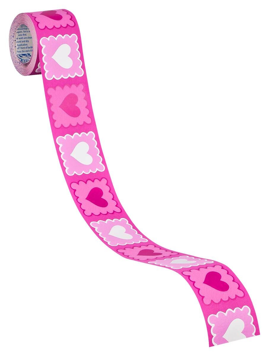 A.S.Creation Bordüre bunt rosa weiß B/H/D: ca. 5x500x7,9 cm