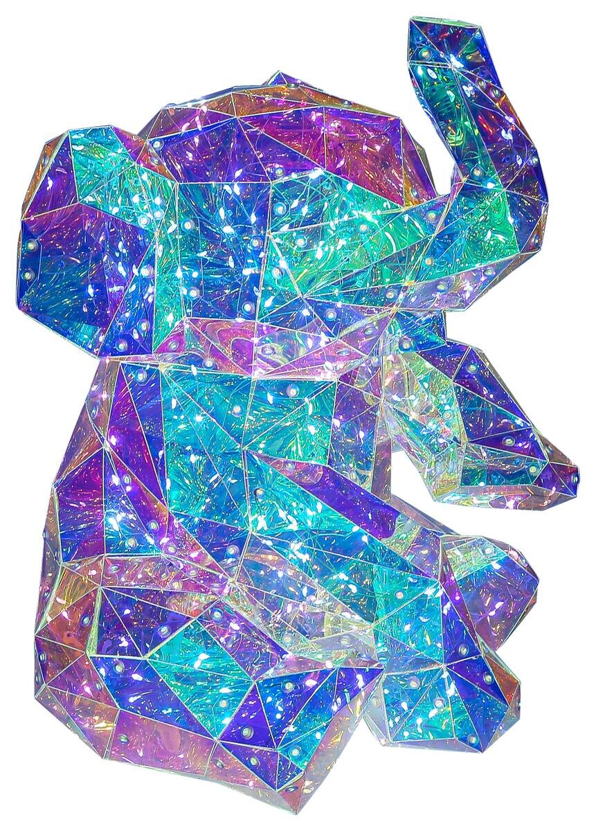 Nolo LED-Dekoleuchte Elefant transparent