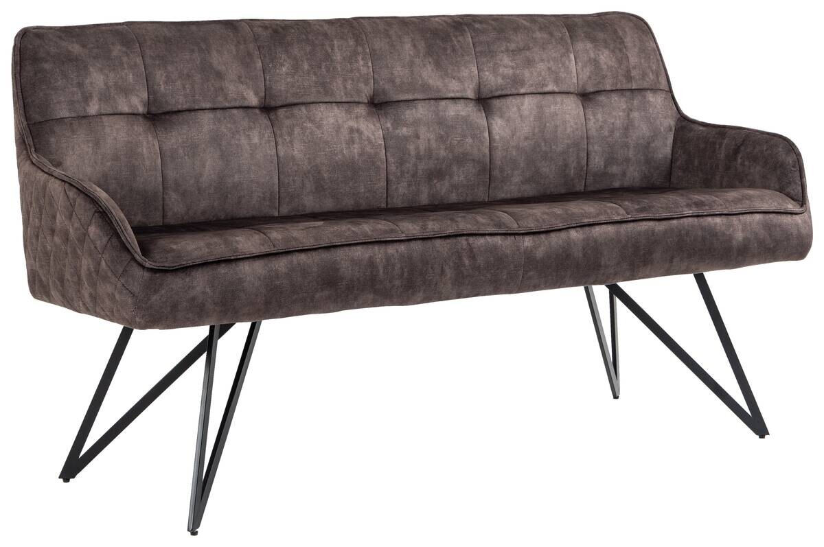 Bank Turin anthrazit Microfaser B/H/T: ca. 160x82x60 cm