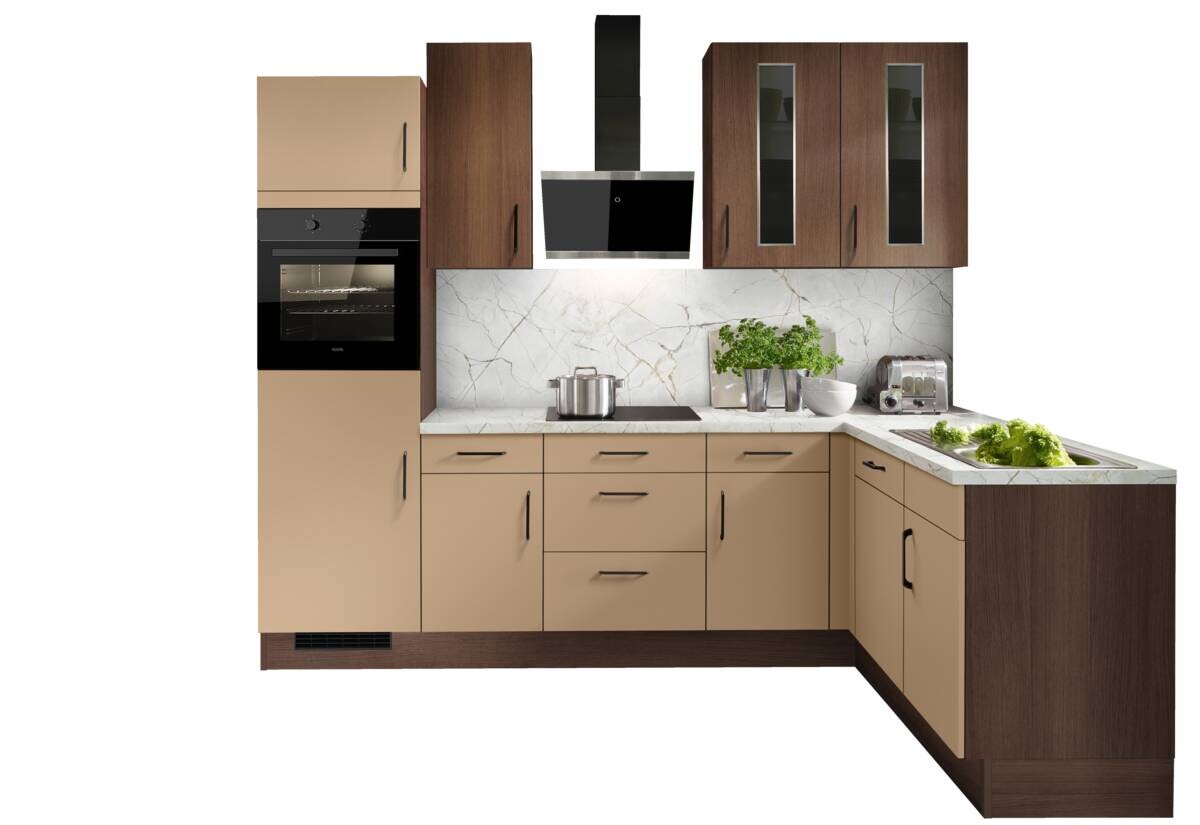 Impuls Winkelküche IP 3150 Caramel B/T: ca. 275x175 cm