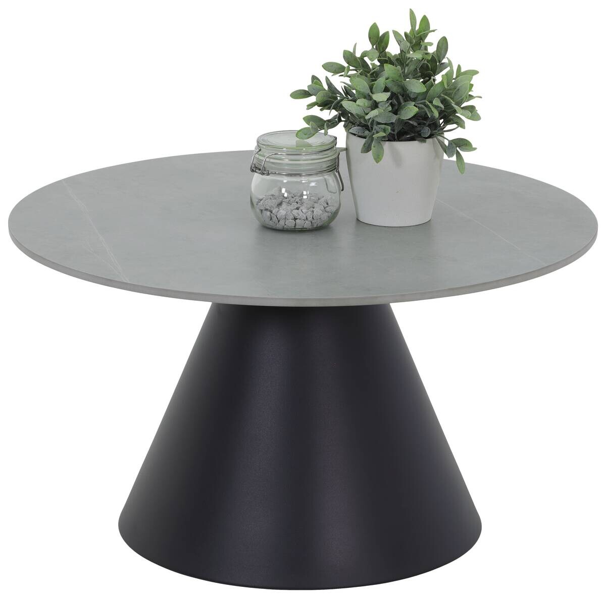 Hela Couchtisch Dustin Marmoroptik grau Metall B/H: ca. 70x46 cm