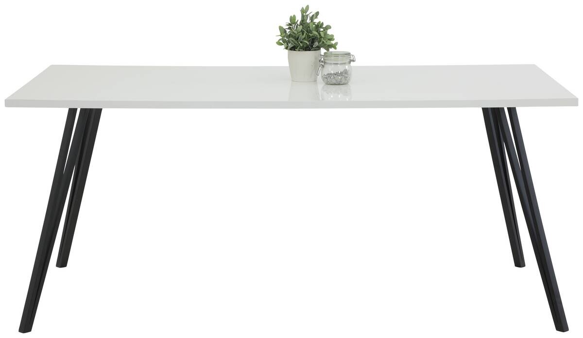 Esstisch Jennifer weiß schwarz B/T: ca. 180x90 cm Esstisch Jennifer weiß schwarz B/T: ca. 180x90 cm