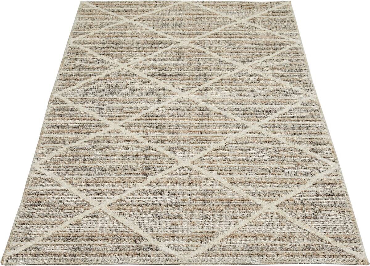 Webteppich Crosby graubraun B/L: ca. 80x150 cm