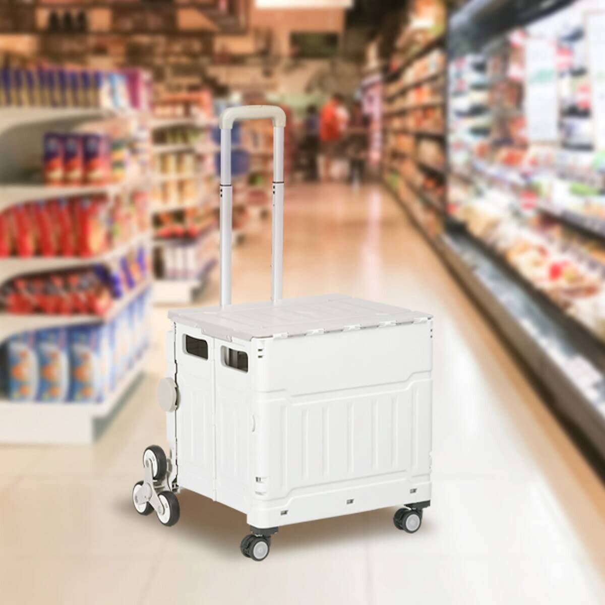 HOMCOM Haushaltshelfer weiß Edelstahl B/H/L: ca. 48x52x100 cm