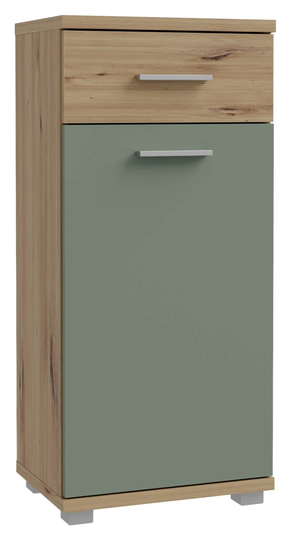 Badkommode Eiche Artisan Nachbildung salbei B/H/T: ca. 40x88x29 cm