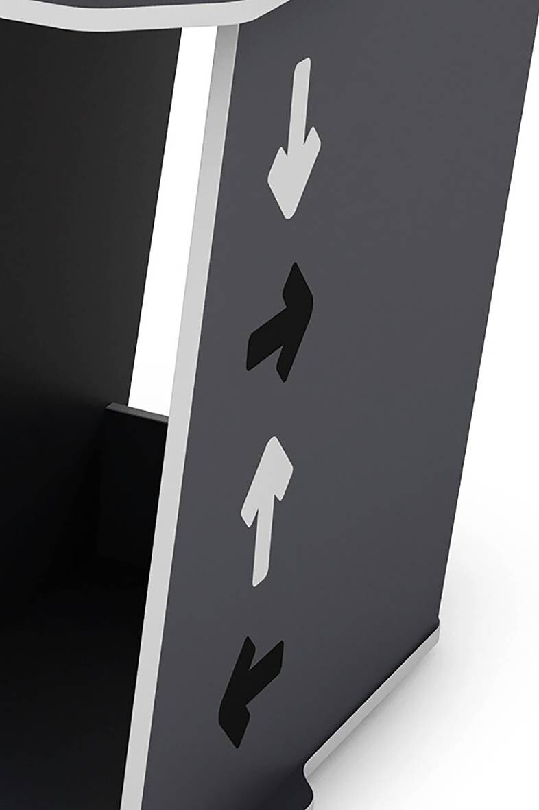 Schreibtisch MATRIX anthrazit weiß B/H/T: ca. 180x76,96x85 cm