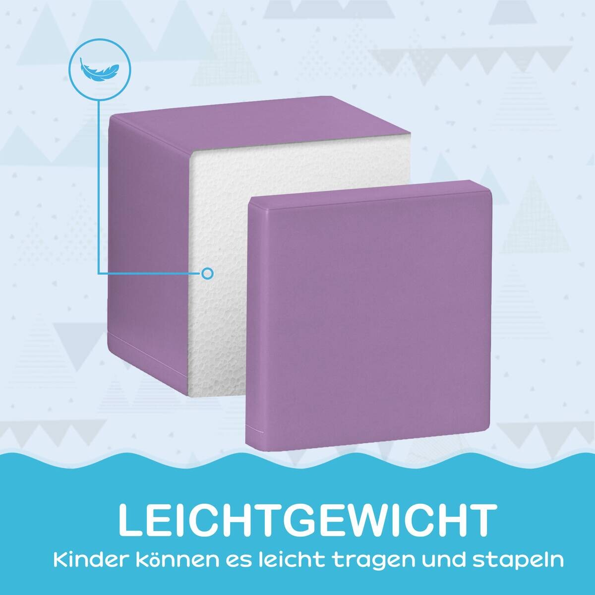 HOMCOM Softbausteine B/H/L: ca. 20x20x20 cm