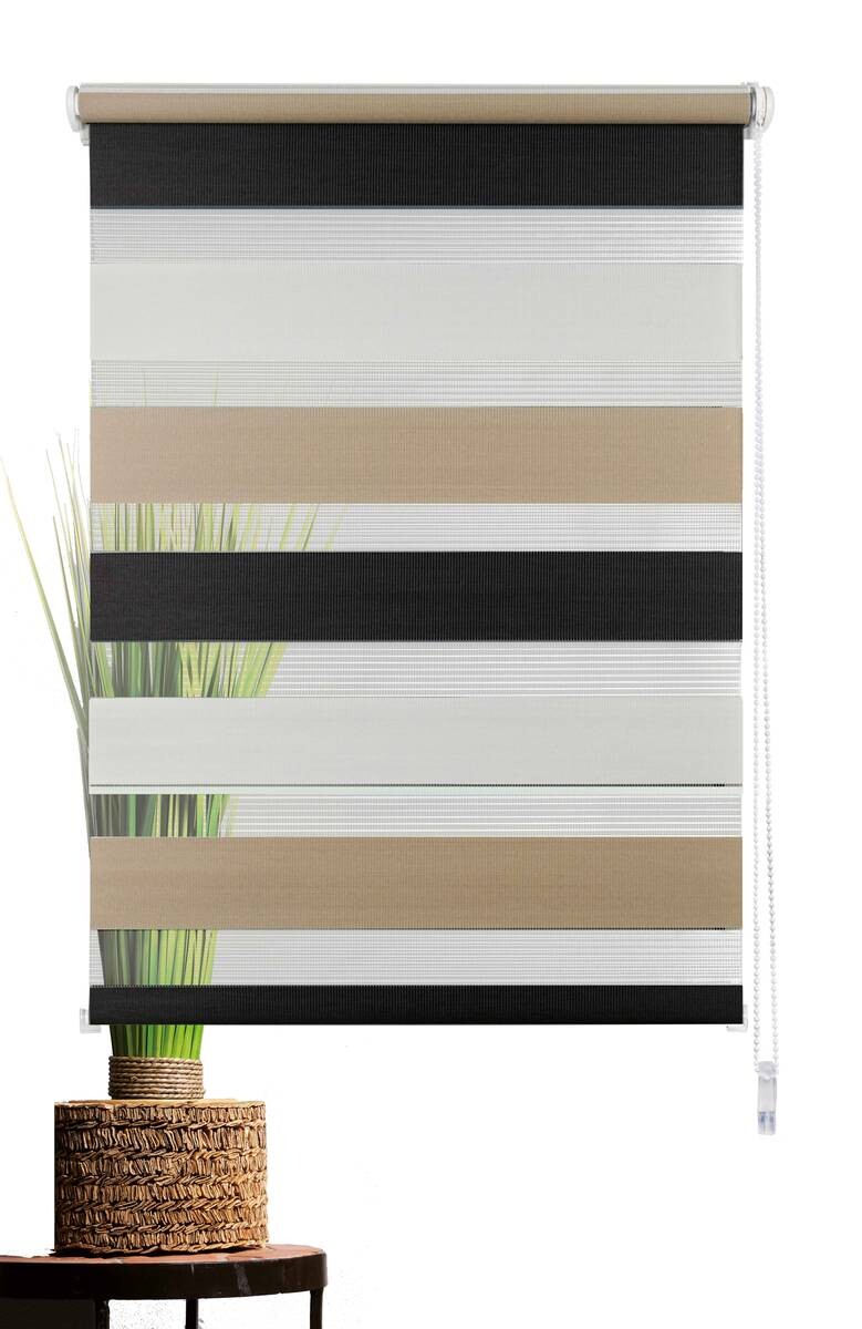 Doppelrollo Just-Triple Cappuccino B/L: ca. 70x160 cm