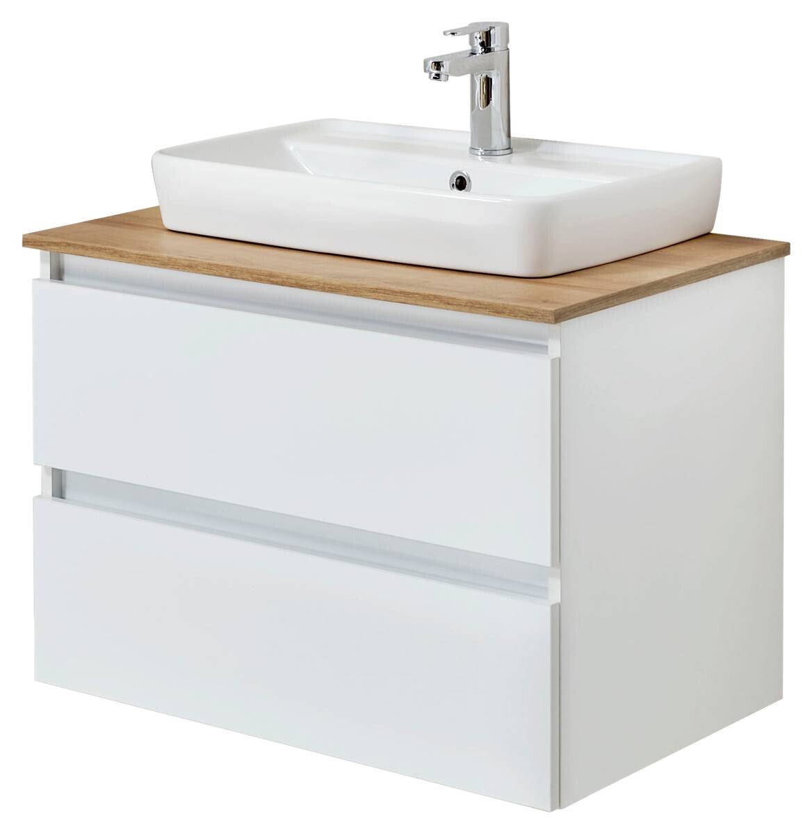 Waschbeckenunterschrank Quickset 360 weiß glanz B/H/T: ca. 78x64,2x50 cm