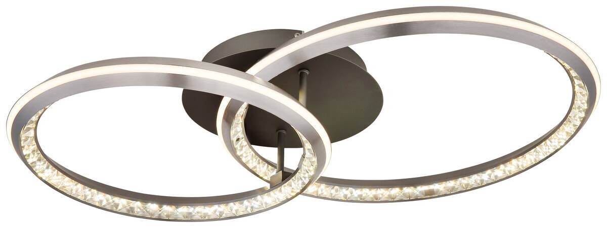 GLOBO LED-Deckenleuchte grau Metall Aluminium B/H/L: ca. 50x14,5x75 cm 1 Brennstellen