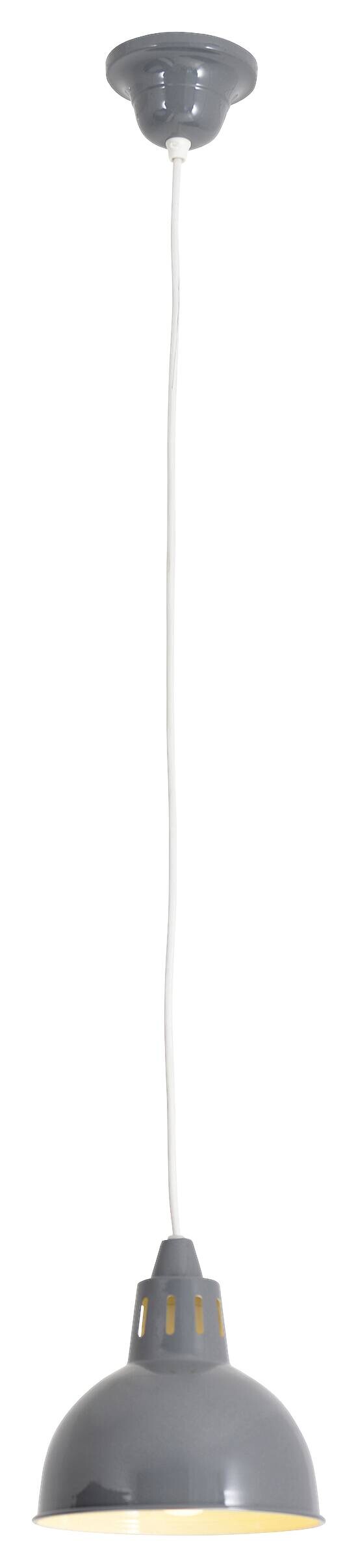 Näve Leuchten Pendelleuchte 6070316 grau Metall B/H/T: ca. 19x120x19 cm E27 1 Brennstellen