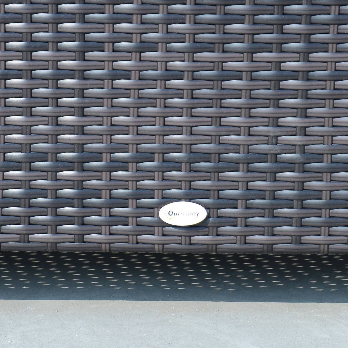 Outsunny Beistelltisch braun Metall B/H/L: ca. 50x39x85 cm