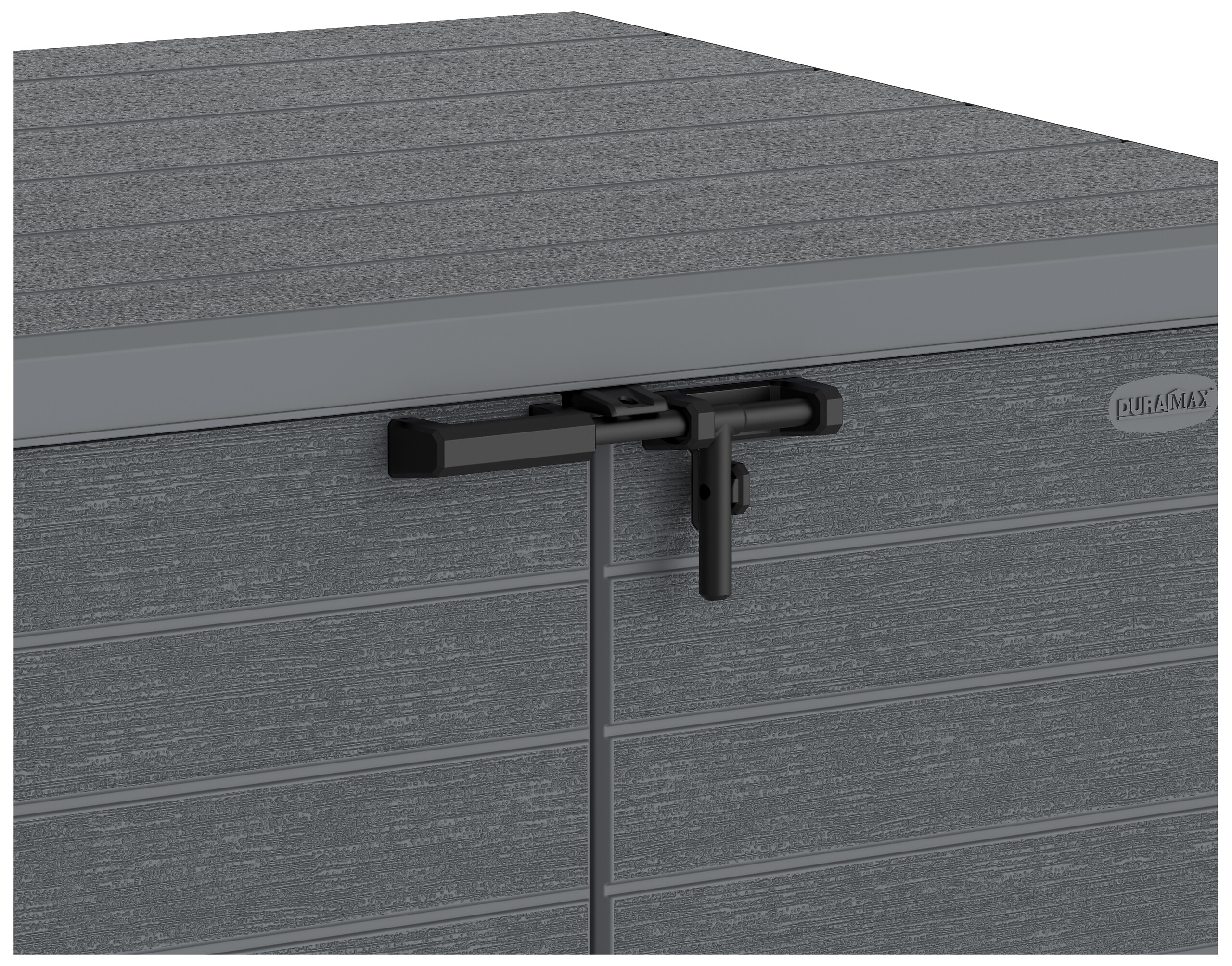 VCM Mülltonnenbox 2er StoreAway grau Kunststoff B/H/L: ca. 145x125x83 cm