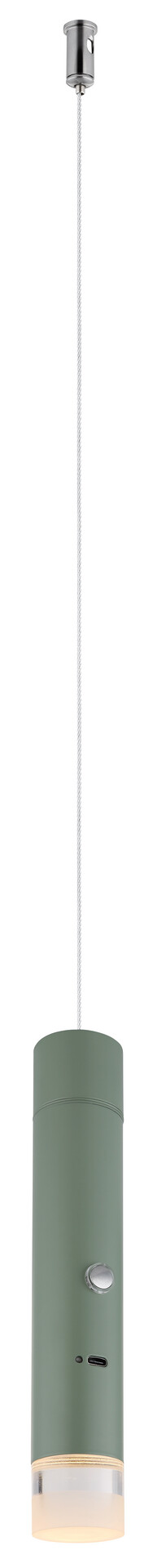 GLOBO LED-Hängeleuchte klar grün Acryl Metall H/D: ca. 120x3,8 cm 1.0 Brennstellen