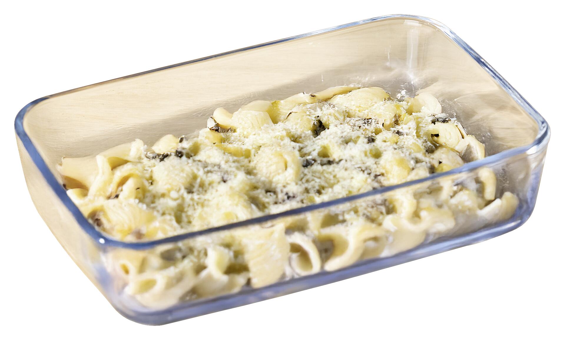 Auflaufform Glas B/H/L: ca. 13,4x4,8x20,8 cm