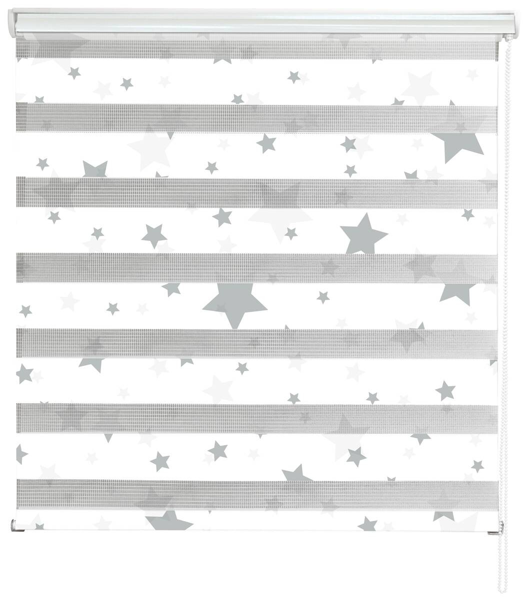POCOline Doppelrollo mit Blende Star weiß B/L: ca. 60x160 cm