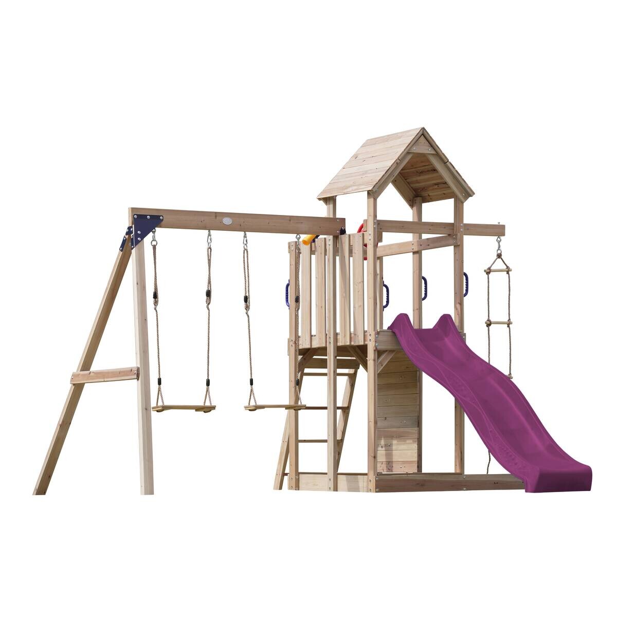 AXI Spielturm Moos lila B/H/L: ca. 342x267x375 cm