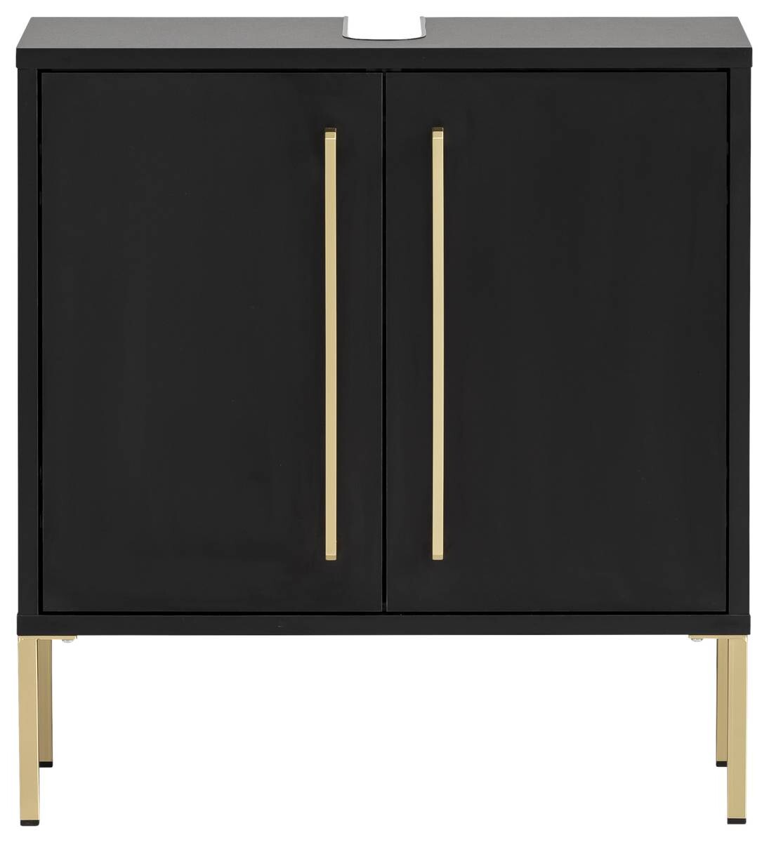 Waschbeckenunterschrank Sarah schwarz B/H/T: ca. 57,1x61,2x30,1 cm