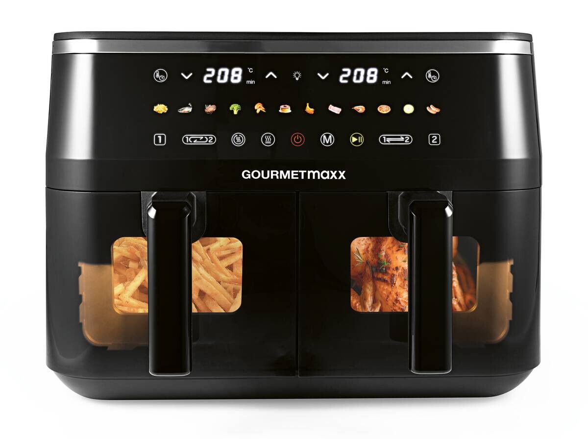 GOURMETmaxx Heißluftfritteuse schwarz Metall B/H/L: ca. 36,2x29,2x40 cm ca. 4,5 l