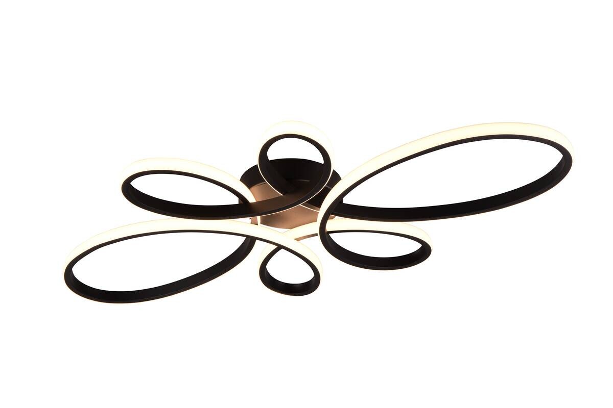 Trio LED-Deckenleuchte Fly mattschwarz Metall B/H/L: ca. 7,5x45,5x83 cm