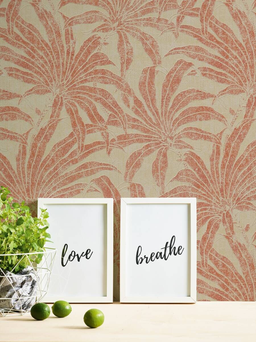 A.S.Creation Vliestapete rot orange beige B/H/D: ca. 53x1005x9,6 cm