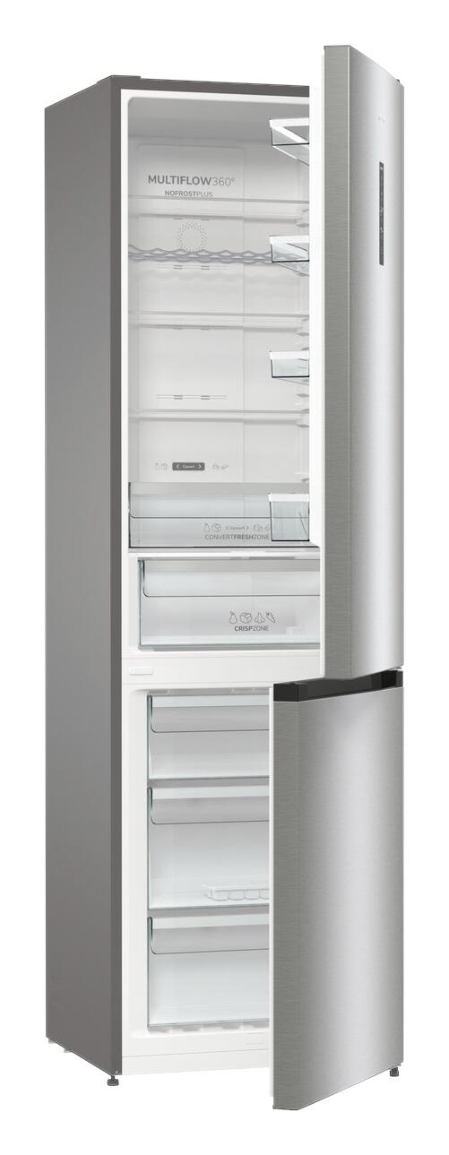 Gorenje Kühl-/Gefrierkombination NRK620CA2XL4 silber B/H/T: ca. 60x200x59 cm