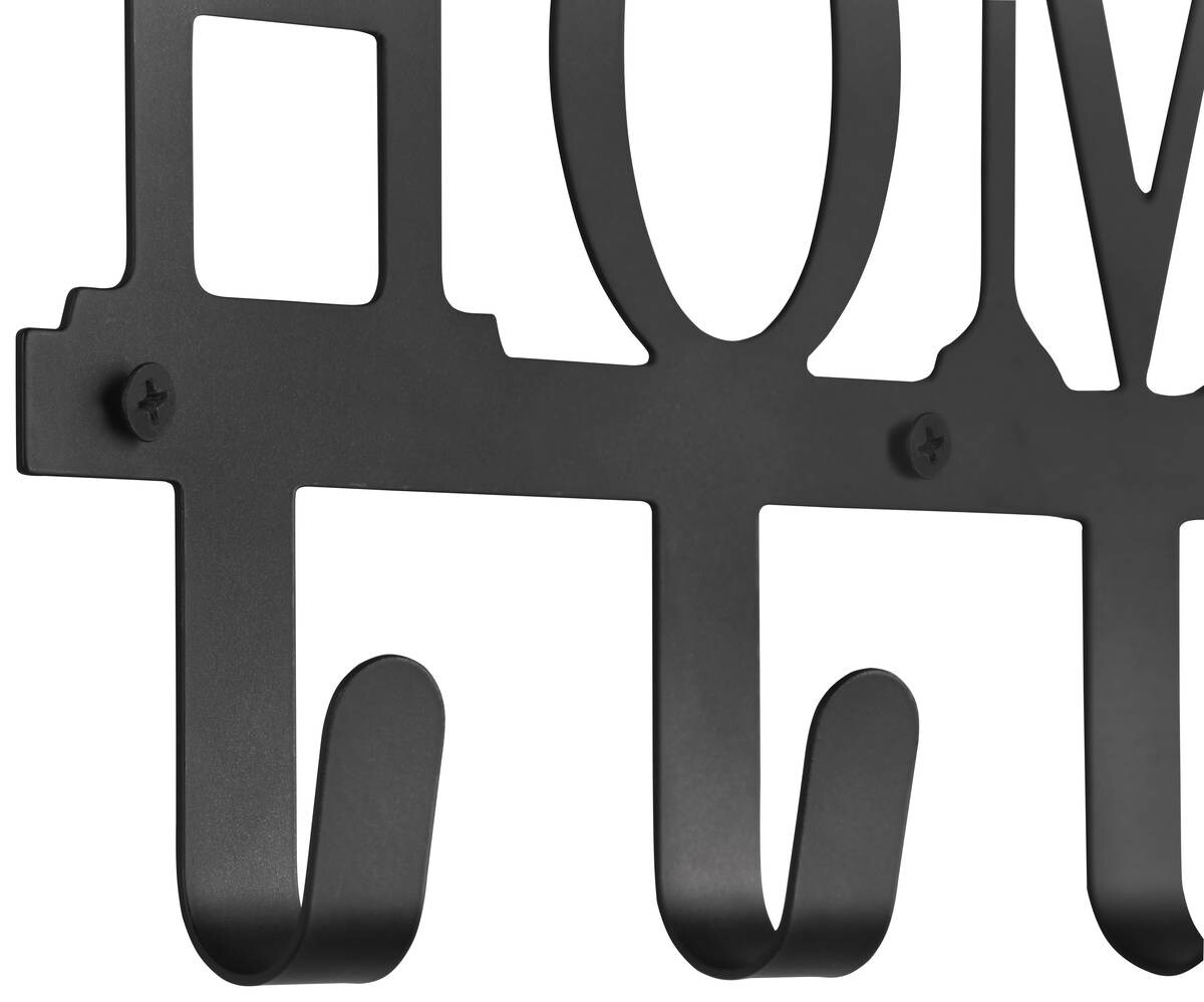 Garderobenleiste Nicole schwarz Metall B/H/T: ca. 25x13x5 cm