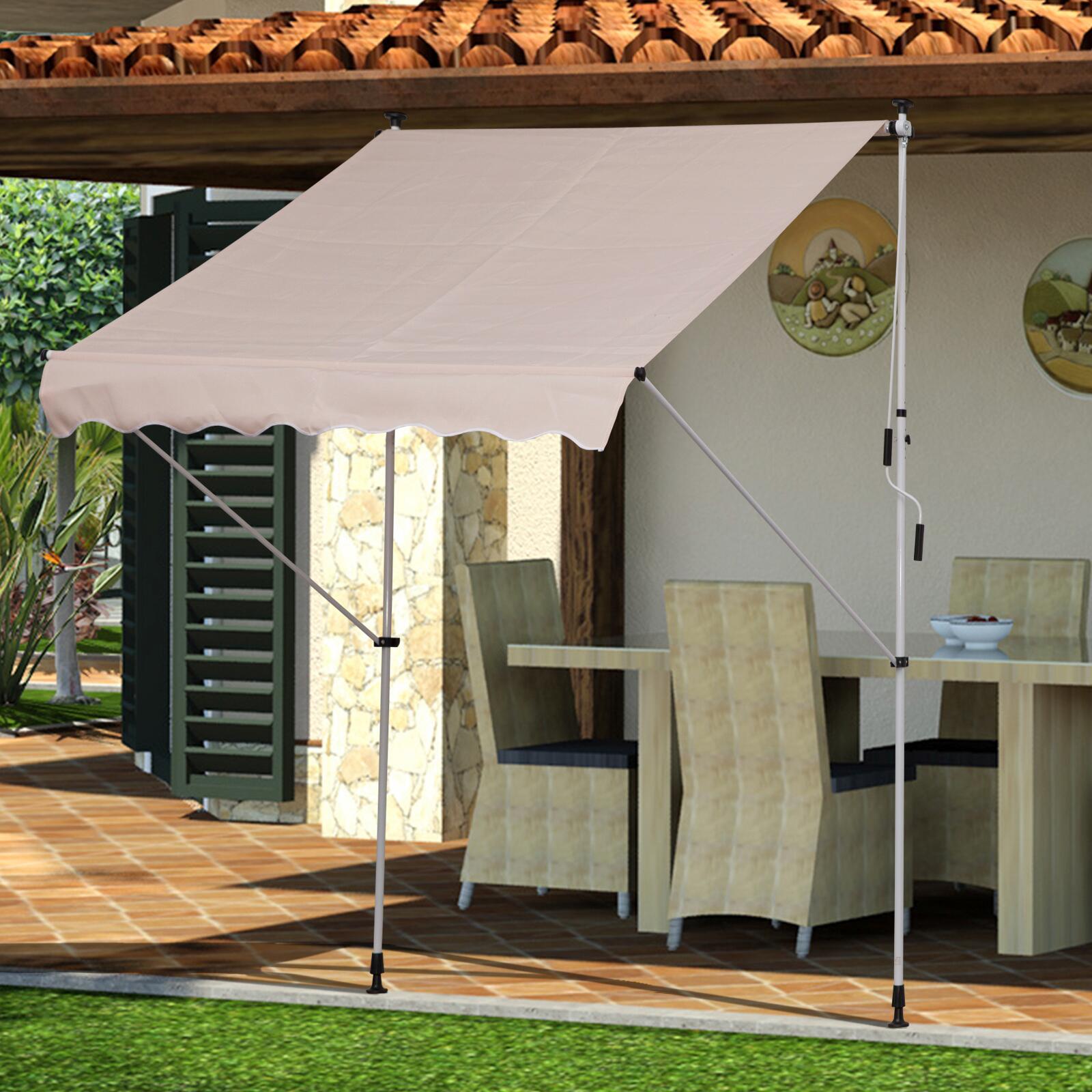 Outsunny Klemm-Markise beige B/L: ca. 200x150 cm