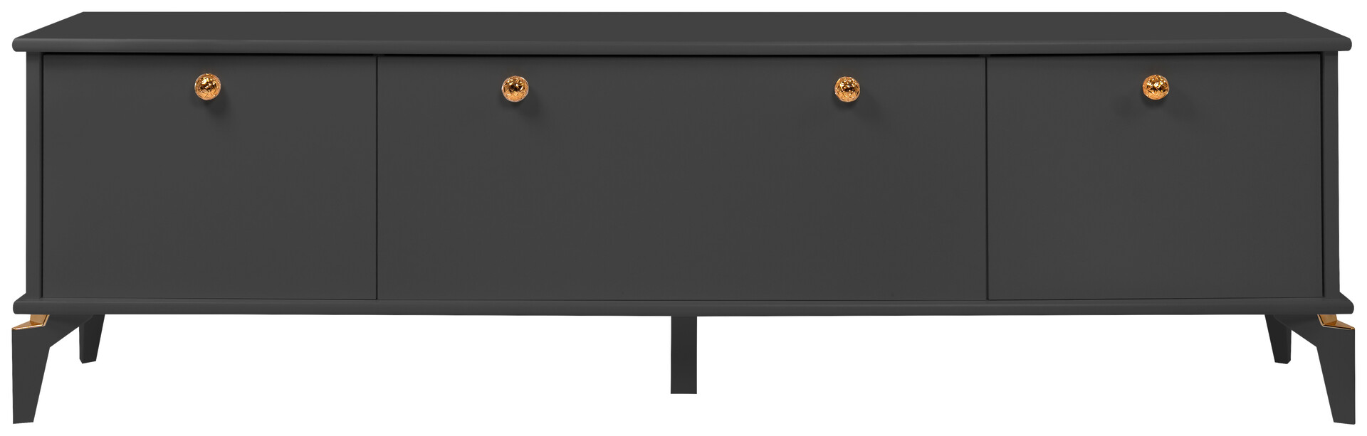 TV-Lowboard Izmir anthrazit Kupfer B/H/T: ca. 180x52x36 cm