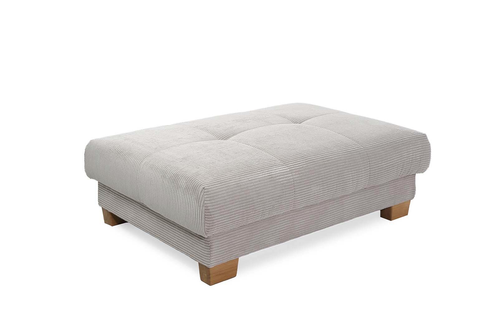 Hocker Greige Microfaser B/H/T: ca. 144x46x99 cm