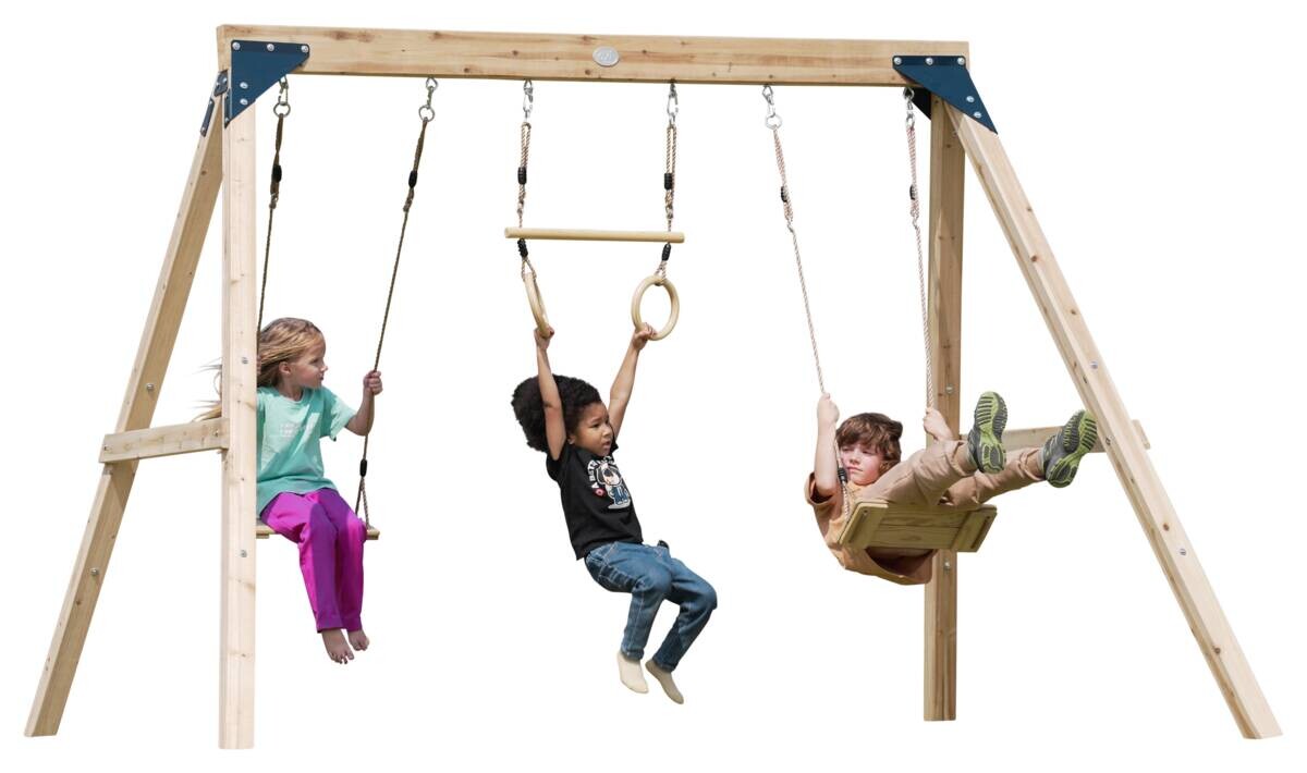 AXI Doppelschaukel Maya blau B/H/L: ca. 186x208x299 cm