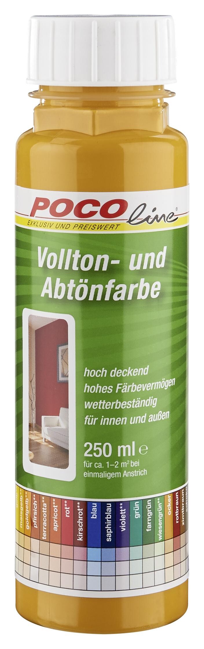 POCOline Vollton- und Abtönfarbe ocker ca. 0,25 l