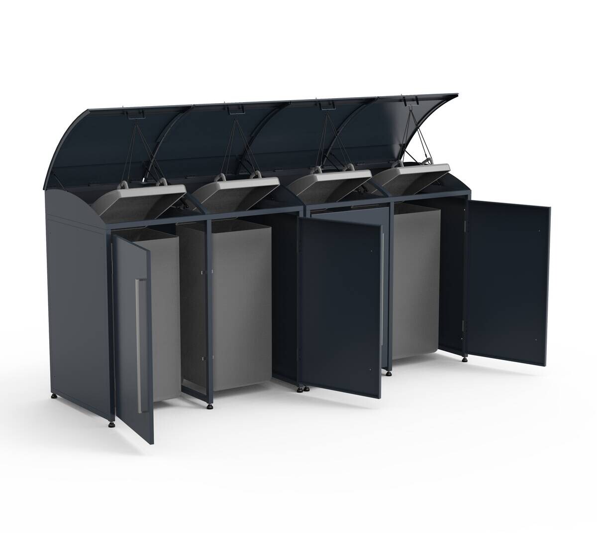 Westmann Mülltonnenbox Moderna anthrazit B/H/L: ca. 278x135x83 cm