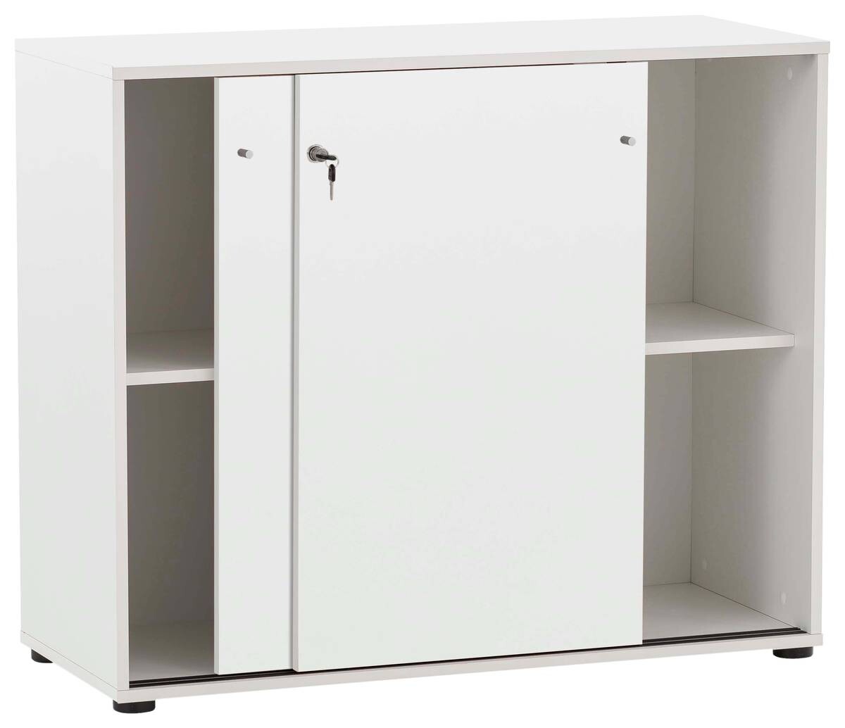 Schiebetürenschrank Serie 400 perlweiß B/H/T: ca. 100,1x83,6x41 cm