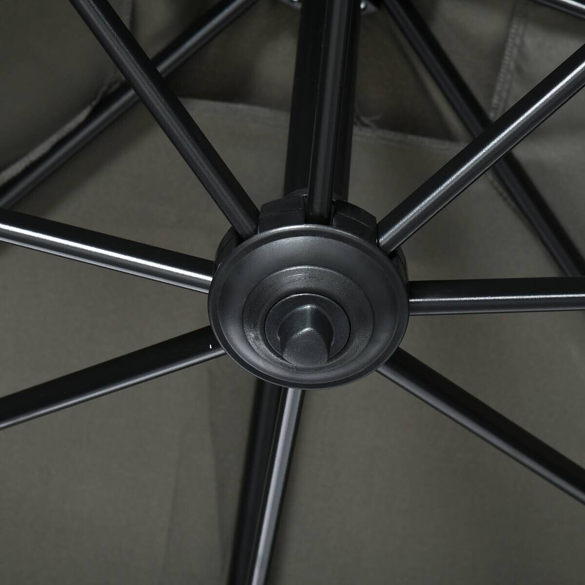 Outsunny Sonnenschirm grau Polypropylen B/H/L: ca. 245x245x245 cm