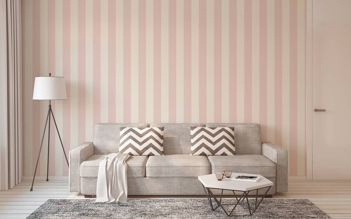 A.S.Creation Vliestapete Trendwall 2 Streifen rosa B/L: ca. 53x1005 cm