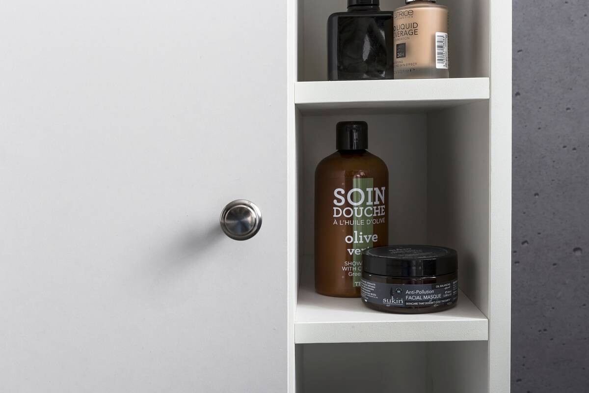 Waschbeckenunterschrank weiß B/H/T: ca. 32x64x60 cm