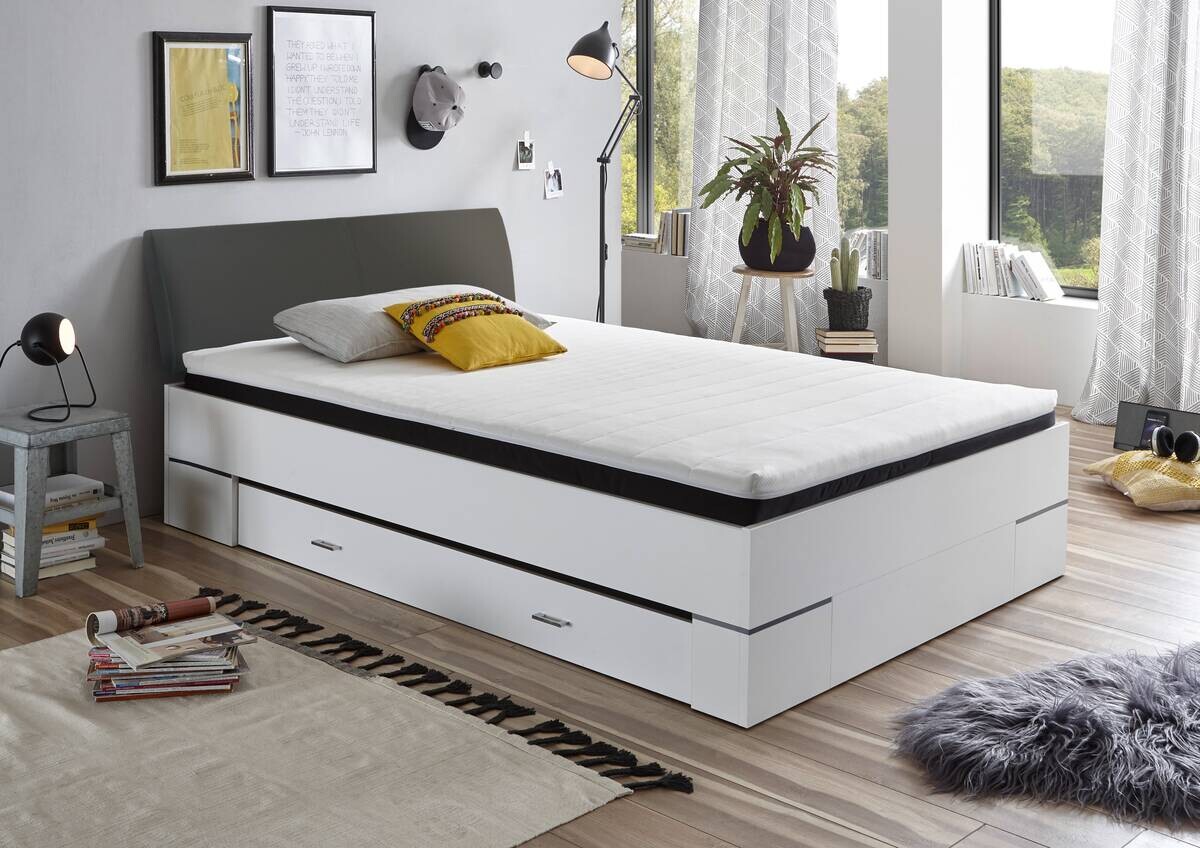 Futonbett Letana weiß Liegefläche B/L: ca. 140x200 cm