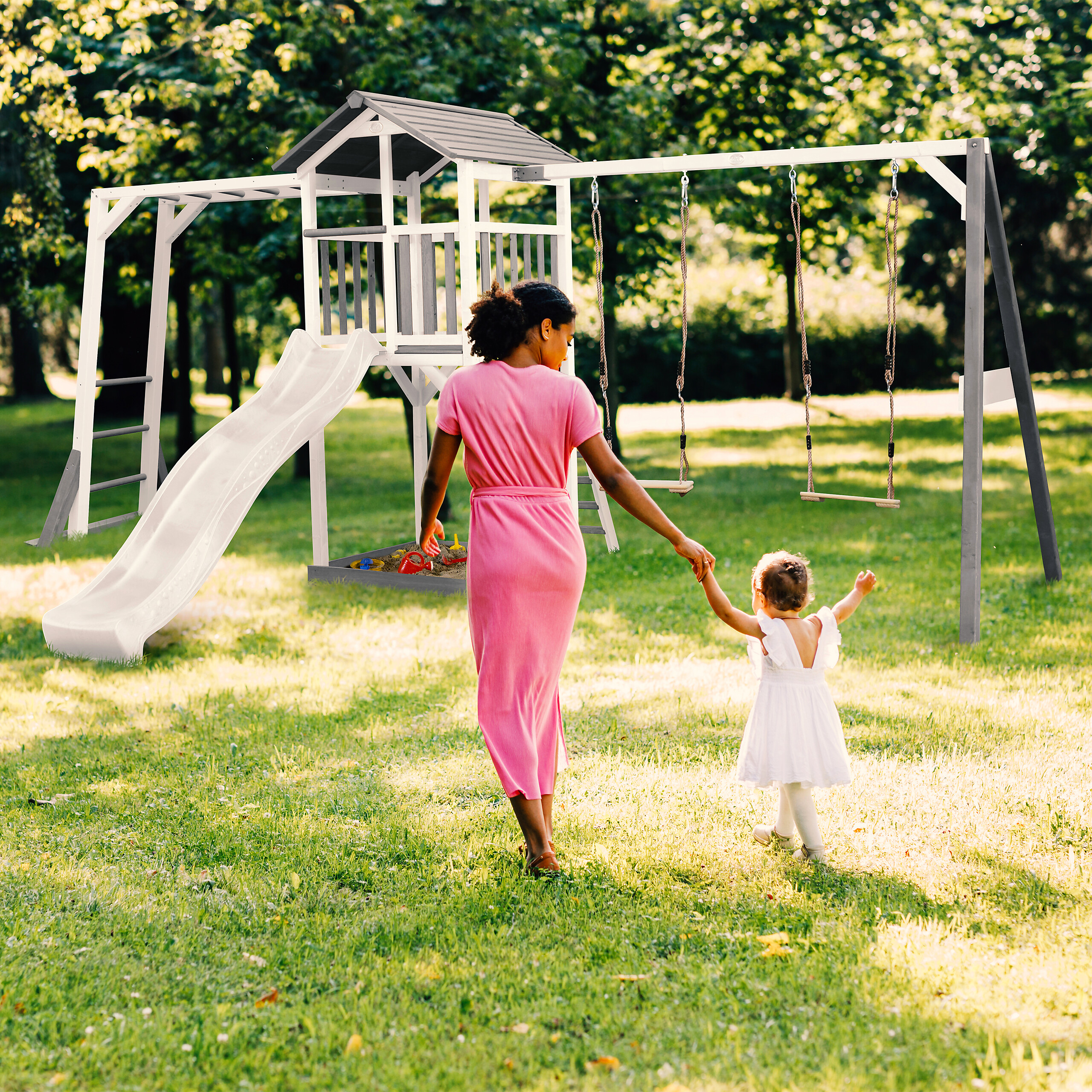 AXI Spielturm Beach Tower weiß B/H/L: ca. 519x242x349 cm