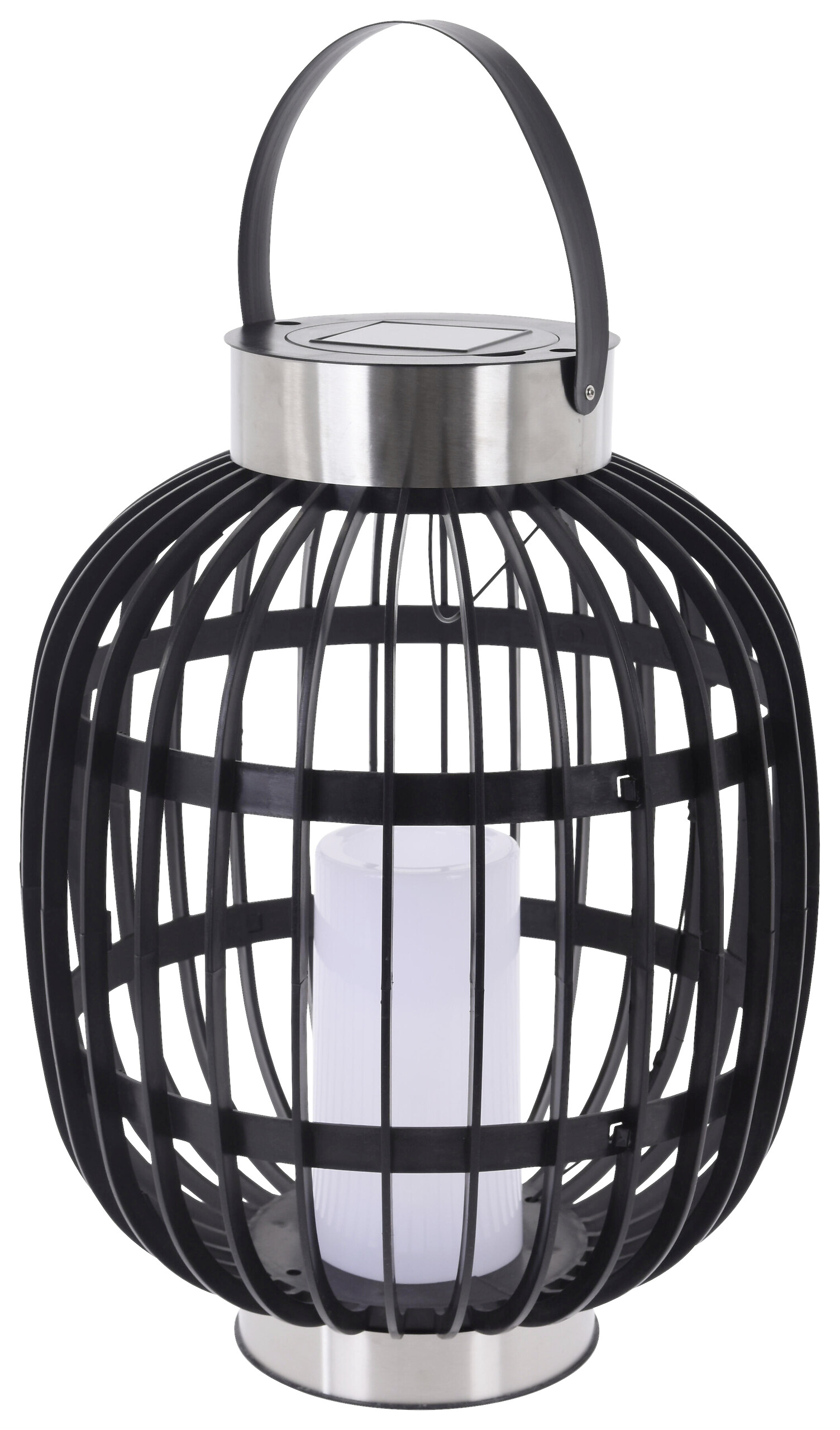 Solarlaterne schwarz Polypropylen B/H/L: ca. 35x35x46 cm