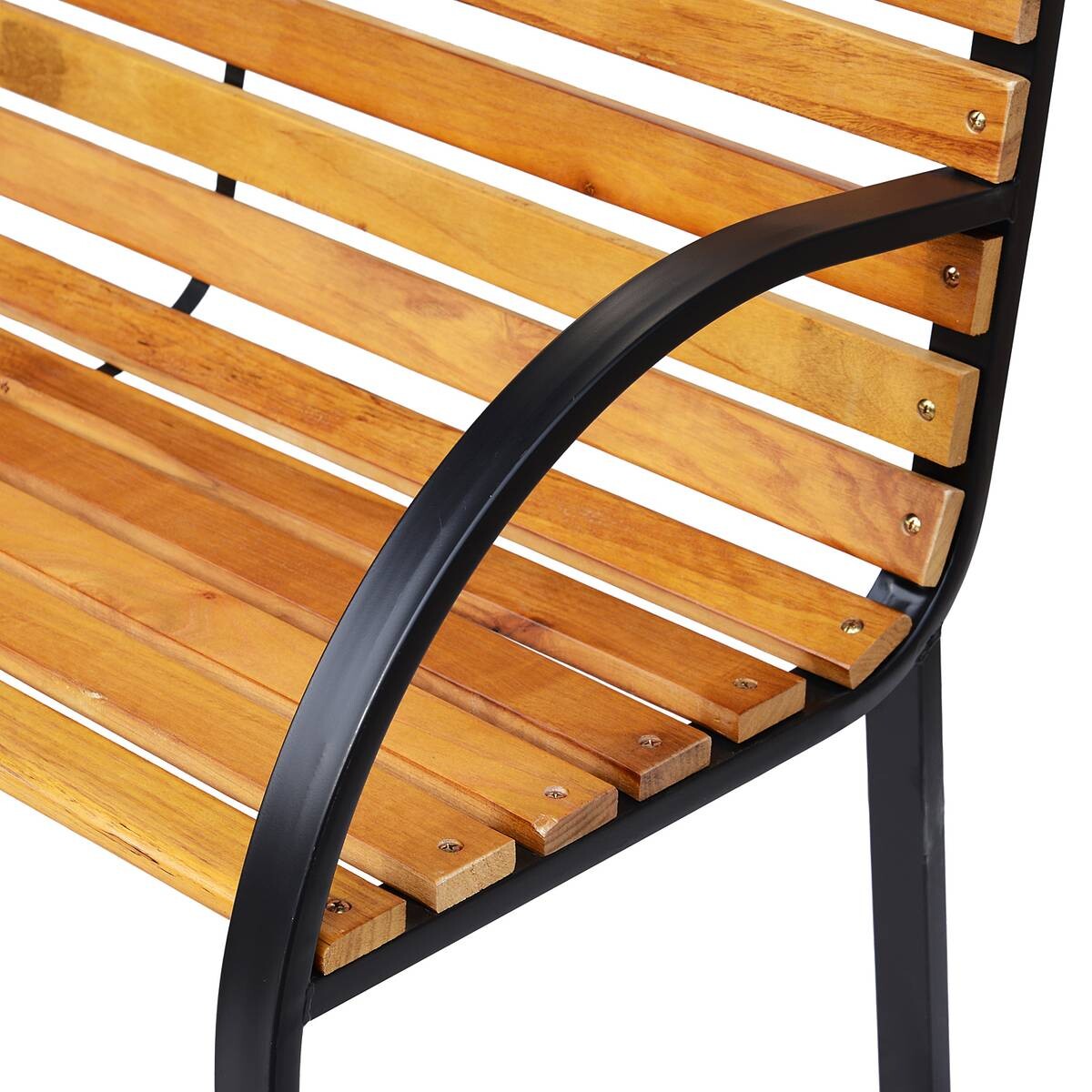 Outsunny Gartenbank natur Metall B/H/L: ca. 60x80x122 cm