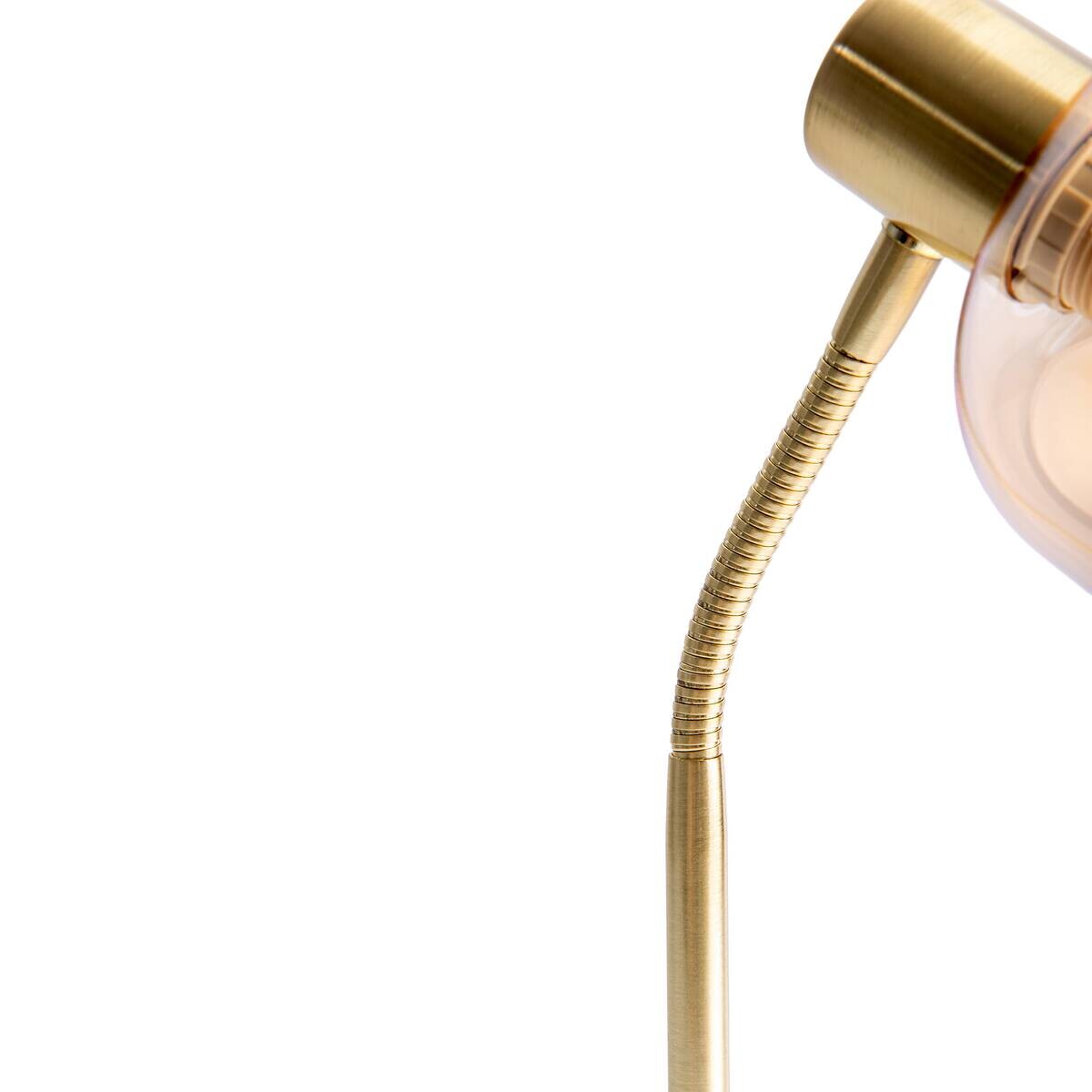 Näve Leuchten Tischleuchte 3190345 messing Glas Metall B/H/T: ca. 12x34x12 cm E14 1 Brennstellen