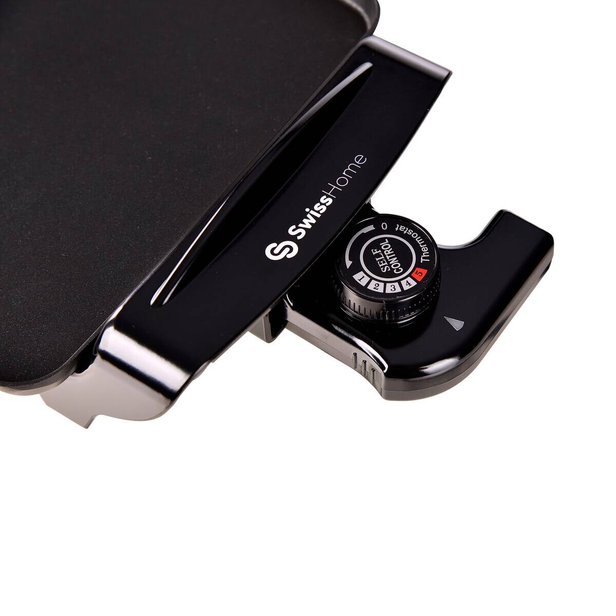 SWISS HOME Grillplatte schwarz Aluminium B/H/L: ca. 10,2x22,8x38,6 cm