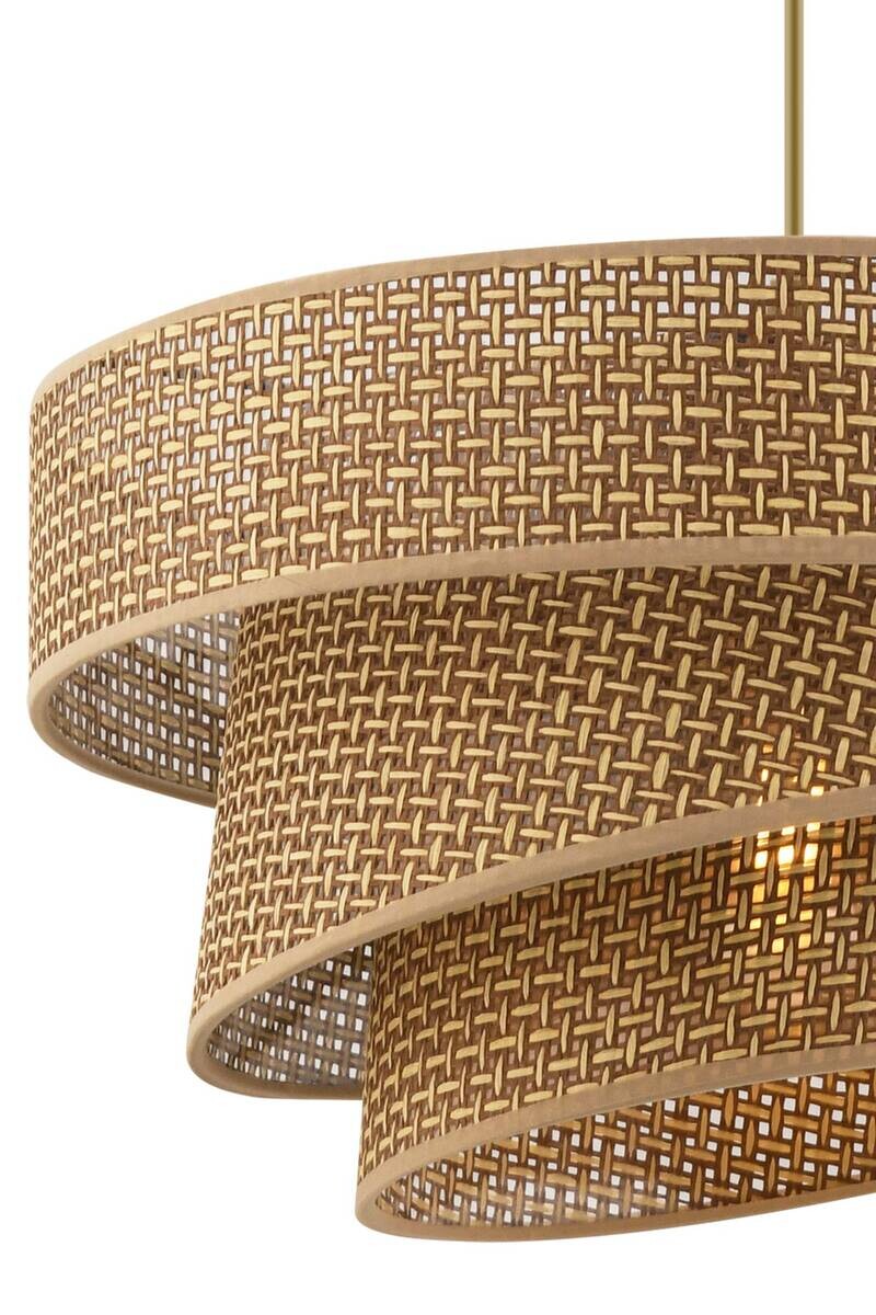 Opviq Pendelleuchte Couper beige Baumwolle Metall B/H/L: ca. 40x72x40 cm E27 1 Brennstellen