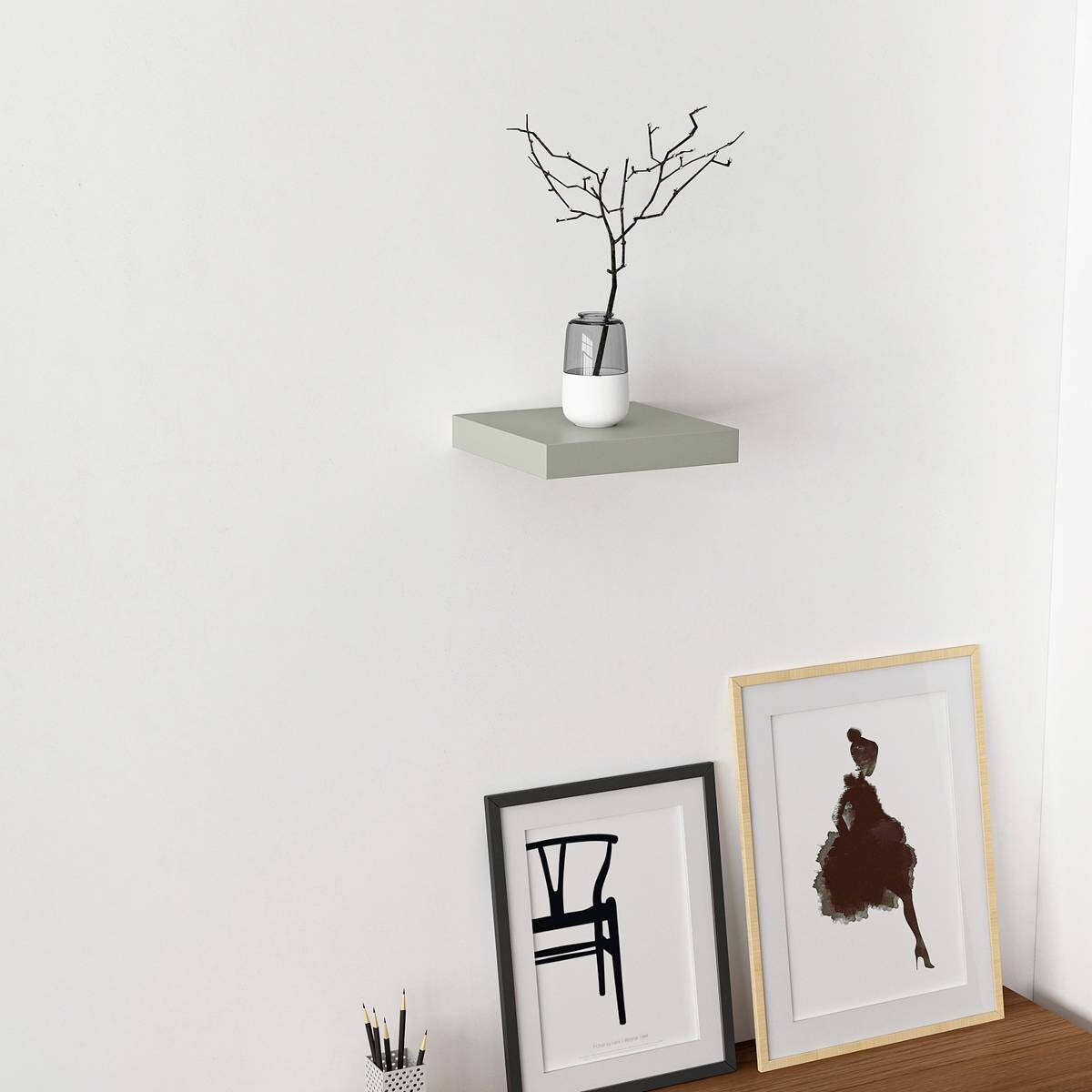 Wandboard Shelvy 23 salbei B/H/T: ca. 23x4x24 cm