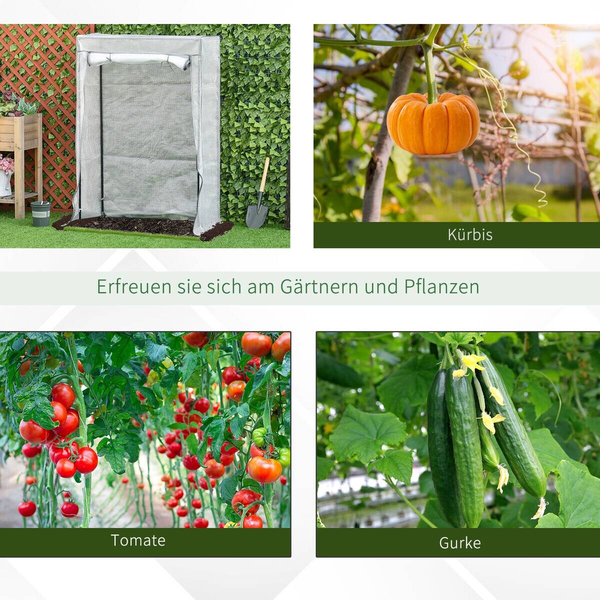 Outsunny Foliengewächshaus B/H/L: ca. 50x150x101 cm