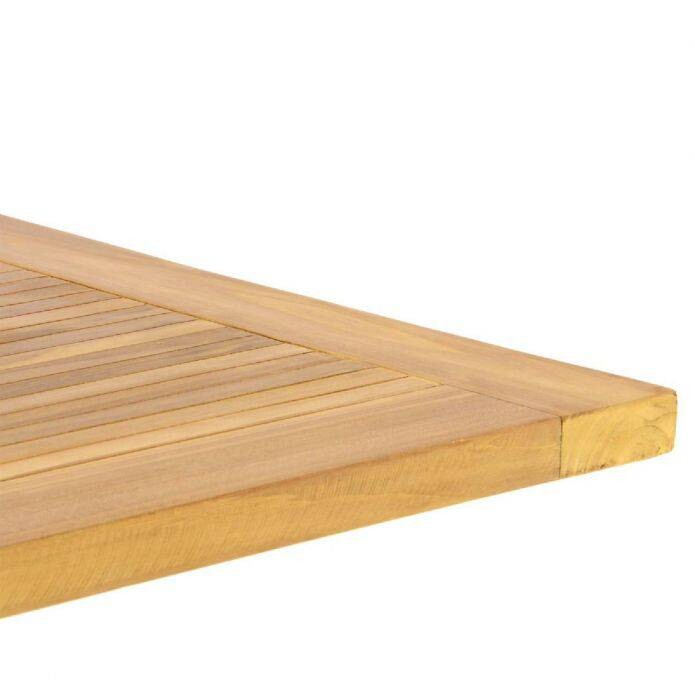 VCM Balkontisch braun Teakholz B/H/L: ca. 65x75x130 cm