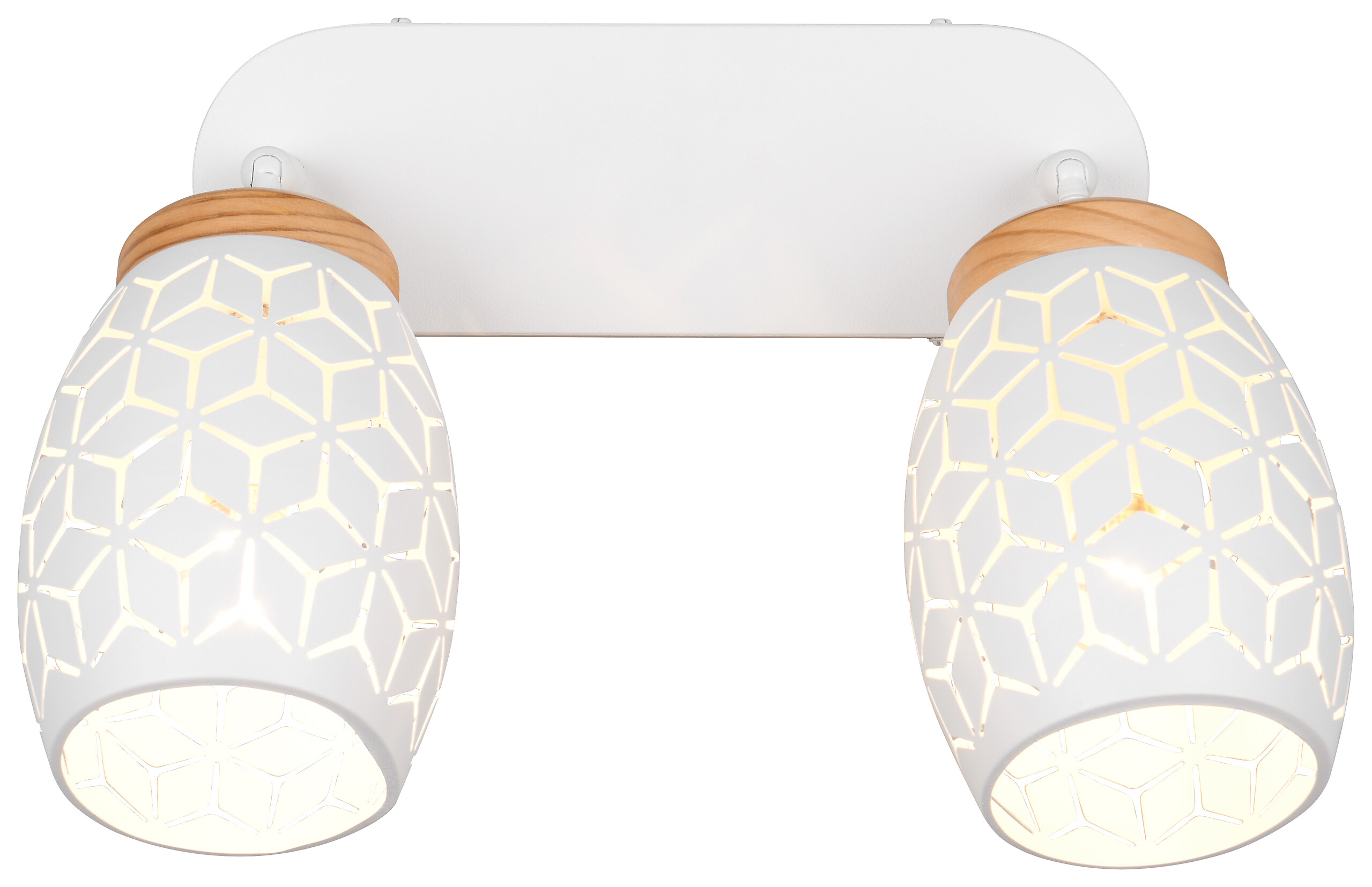 Reality Leuchten Spots Bidar weiß Metall B/H/L: ca. 28x27x12 cm E14 2 Brennstellen