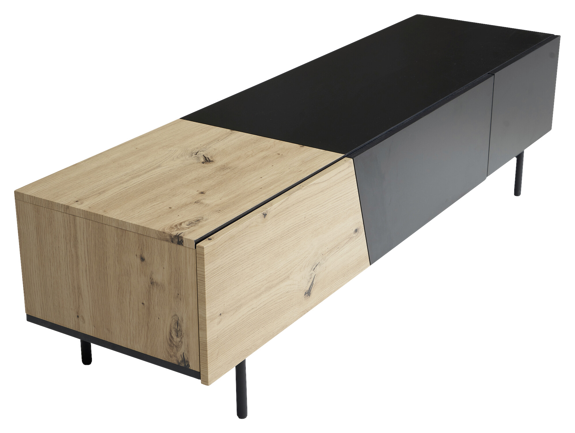 Lowboard schwarz Eiche Optik B/H/T: ca. 150x40x40 cm Lowboard schwarz Eiche Optik B/H/T: ca. 150x40x40 cm