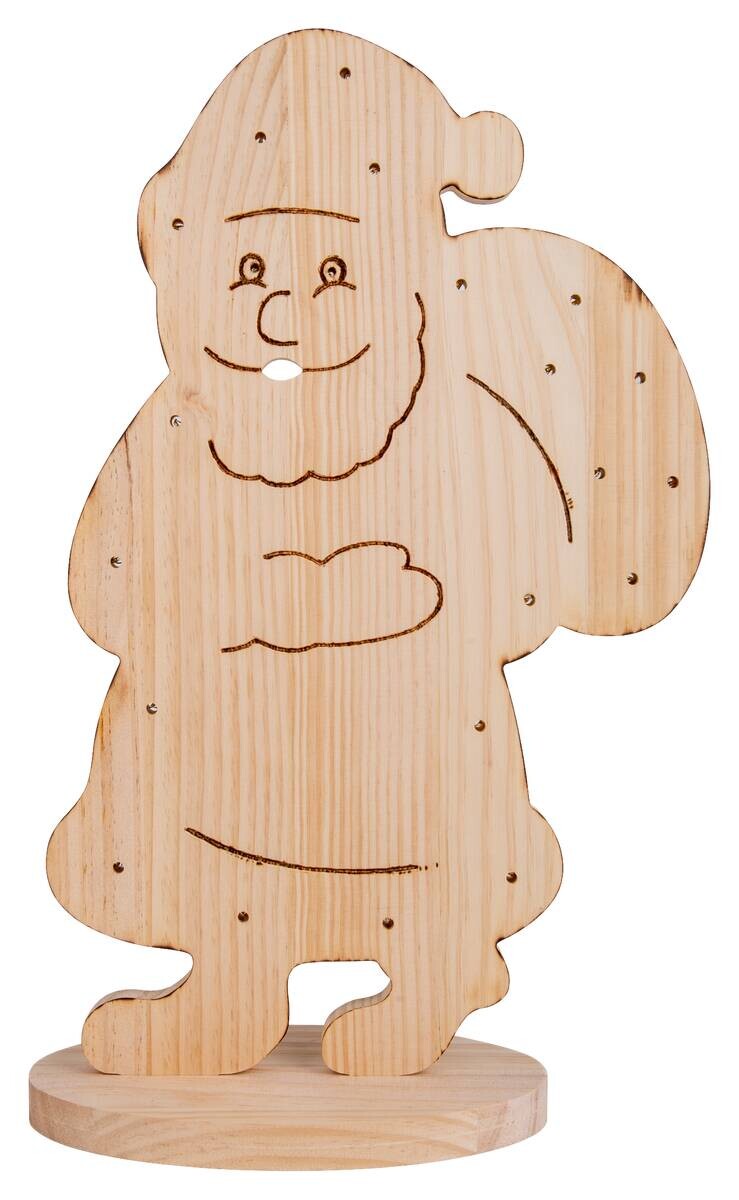 Näve Leuchten LED-Dekoleuchte Santa natur Holz B/H/T: ca. 13x49x31,5 cm
